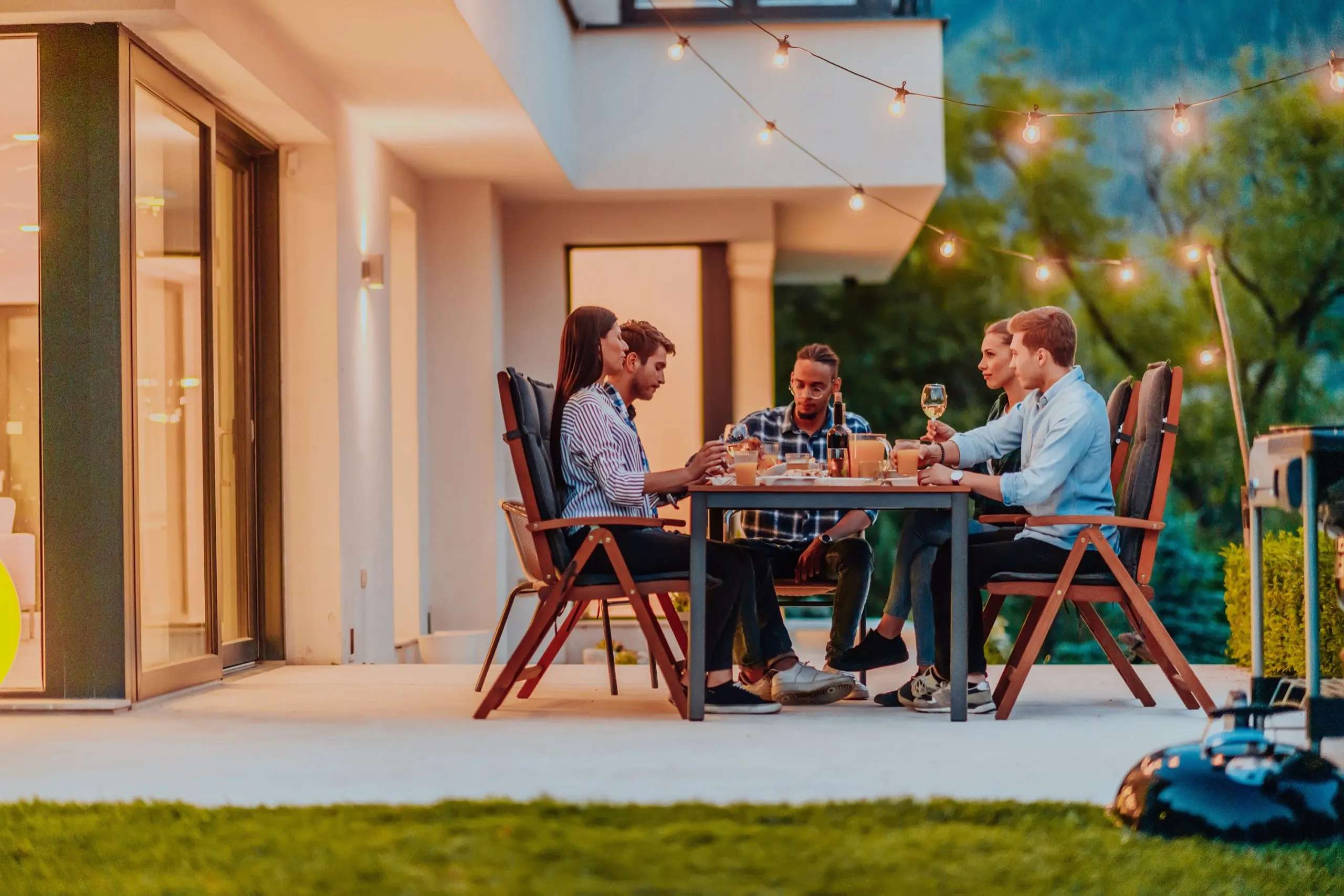 Patio beside a San Diego home treated for mosquitoes by Hydrex Pest Control